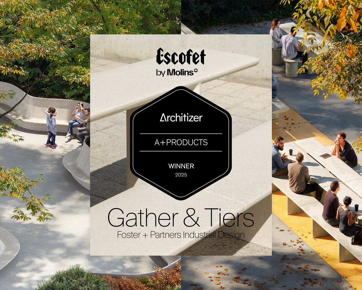 🌍✨ Enhorabuena a nuestro socio <a href="/Escofet/">Escofet</a> , galardonado con el Architizer A+Product Award por Gather &amp; Tiers, diseñado junto a Foster + Partners. Innovación que transforma el espacio público en un lugar más humano, inclusivo y sostenible. 👏

#AEPJP #MobiliarioUrbano