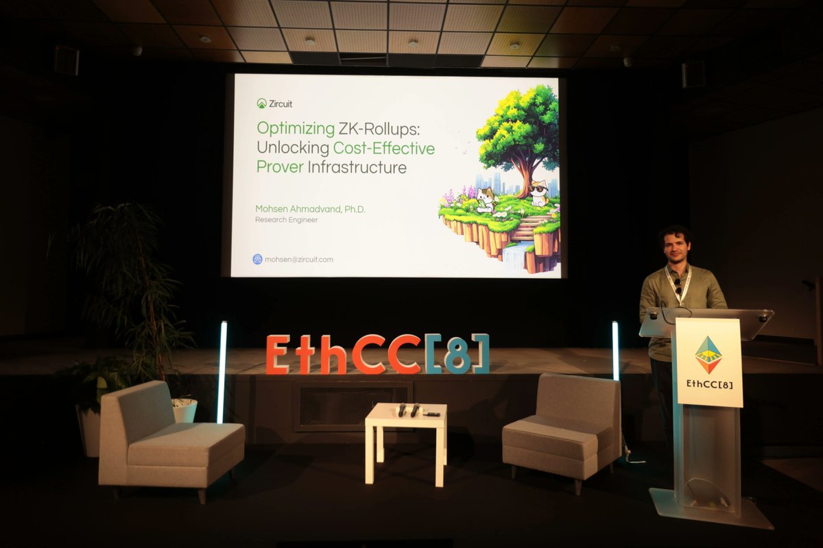 Zircuit (@zircuitl2) on Twitter photo ICYMI: We kicked off <a href="/EthCC/">EthCC - Ethereum Community Conference</a> yesterday with Dr. Mohsen Ahmadvand chatting about "Optimizing ZK-Rollups: Unlocking Cost-Effective Proving Infrastructure"~
Later this week we have:
July 2nd @ 10AM: Challenges of Replicating Historical Exploits
July 2nd @ 1:20PM: EIP-7702: ICYMI: We kicked off <a href="/EthCC/">EthCC - Ethereum Community Conference</a> yesterday with Dr. Mohsen Ahmadvand chatting about "Optimizing ZK-Rollups: Unlocking Cost-Effective Proving Infrastructure"~
Later this week we have:
July 2nd @ 10AM: Challenges of Replicating Historical Exploits
July 2nd @ 1:20PM: EIP-7702: