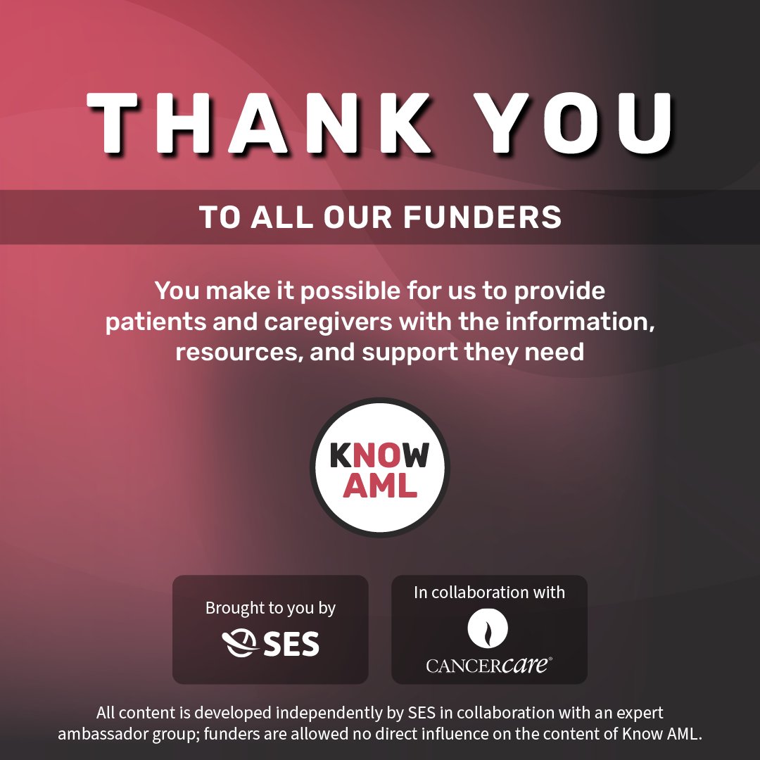 KNOW_AML's tweet image. Thank you to our funders, who make it possible for us to deliver #KnowAML.
• Kura Oncology
• Syndax
• Thermo Fisher Scientific