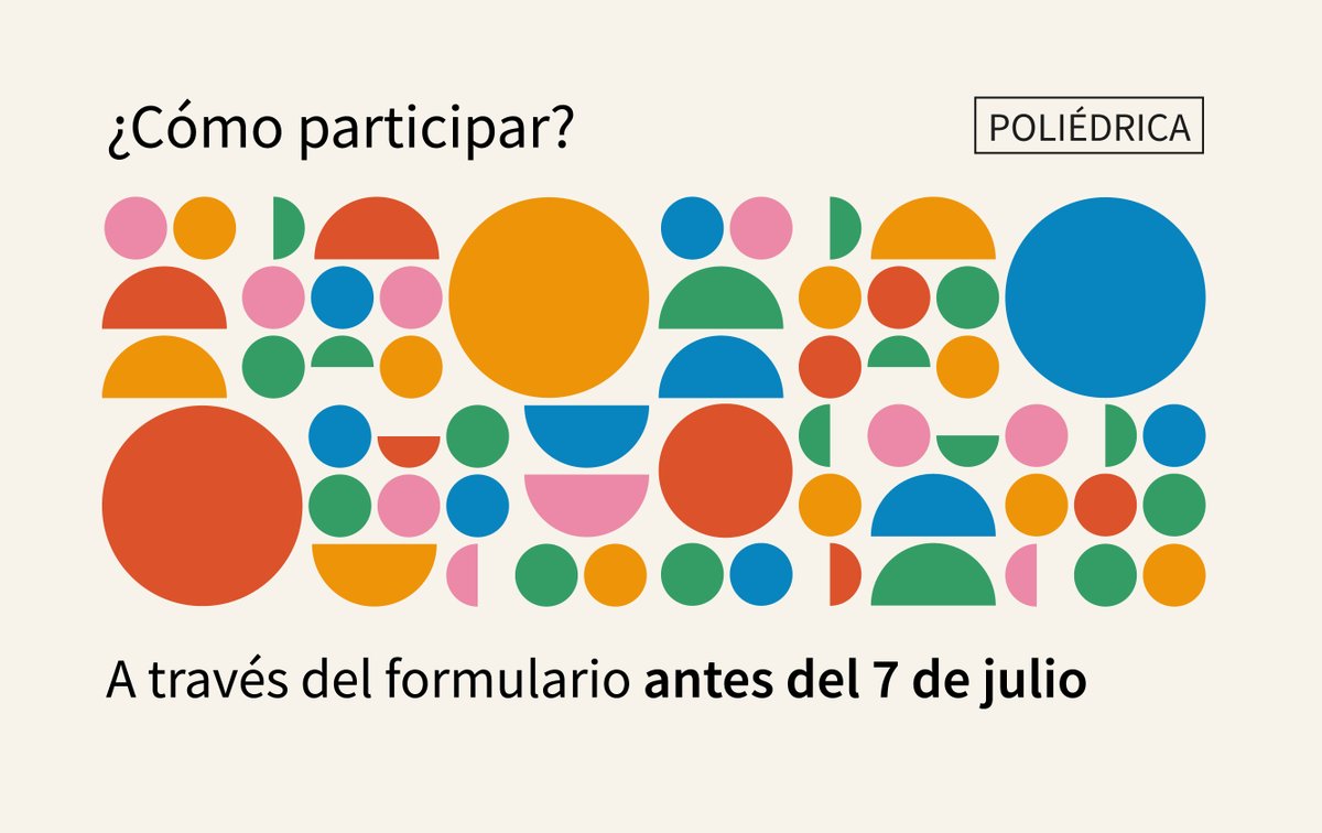 Difunde tu publicación en Lecturas para el verano 2025 de Poliédrica 🌞 

Buscamos publicaciones que documenten o inspiren proyectos artísticos y culturales con participación ciudadana 📷 (Publicadas en 2024-2025) forms.gle/K9cQKZBsSsbXph…