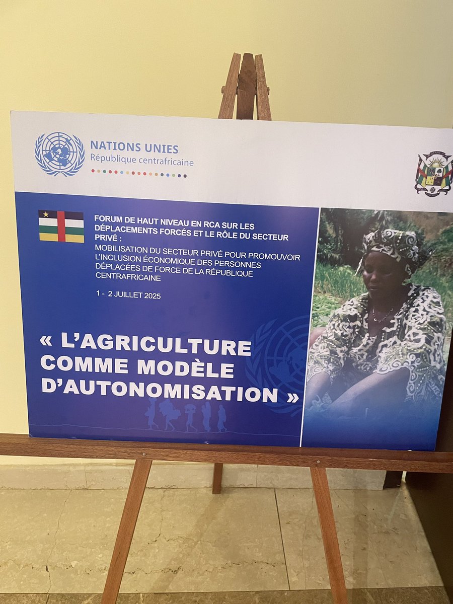 WFP_CAR_CD's tweet image. ⏰ Le Forum de Haut niveau avec le secteur privé sur le déplacement forcé en RCA 🇨🇫 débute ce matin à Bangui. Secteur privé, gouvernements et partenaires unissent leurs forces pour trouver des solutions durables.#CARSolutions#SolutionsPourCAR @UNHCR_CAR @GouvCF @WFP