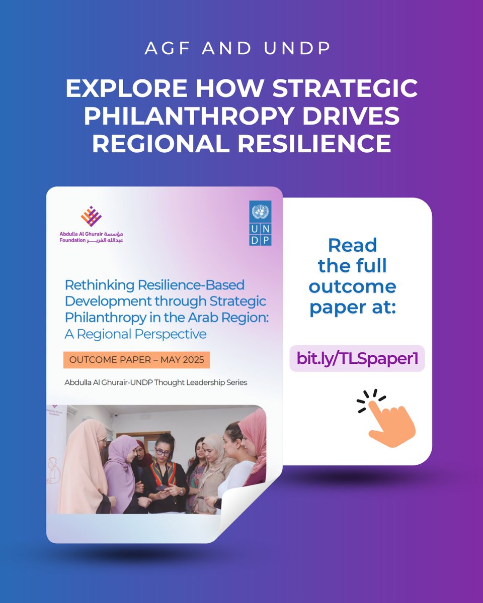 🌱Resilience isn’t just a concept, it’s a movement. 

On Dec 4, the Abdulla Al Ghurair Foundation <a href="/AGFforE/">AGF</a> &amp; UNDP gathered experts in Jordan to explore how to empower Arab youth &amp; drive impact through resilience-based development.💡Read the key takeaways📘:go.undp.org/UHU