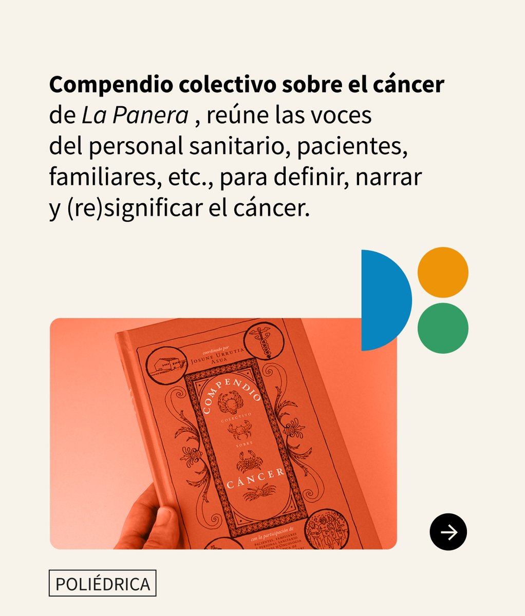 Polièdrica Magazine (@poliedrica_) on Twitter photo 🦀 "Compendio colectivo sobre el cáncer" de <a href="/LaPaneraLleida/">Centre d'Art la Panera</a>, reúne las voces del personal sanitario, pacientes, familiares, etc., para definir, narrar y (re)significar el cáncer. 🦀 "Compendio colectivo sobre el cáncer" de <a href="/LaPaneraLleida/">Centre d'Art la Panera</a>, reúne las voces del personal sanitario, pacientes, familiares, etc., para definir, narrar y (re)significar el cáncer.