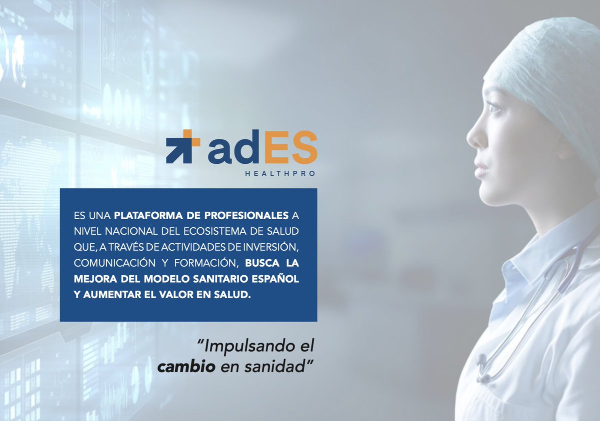 💙 Impulsar el valor en salud es un compromiso de todos

En ADES Health Pro trabajamos como una plataforma nacional que une a profesionales del ámbito sanitario con un propósito claro: mejorar el modelo sanitario español.

#InnovaciónEnSalud #ProfesionalesDeLaSalud  #ValorEnSalud