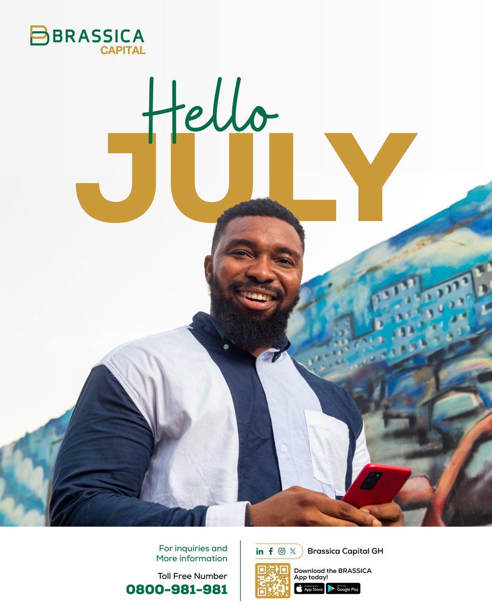 Welcome to July! Happy New Month
#InvestWithBrassica #NewMonth #July