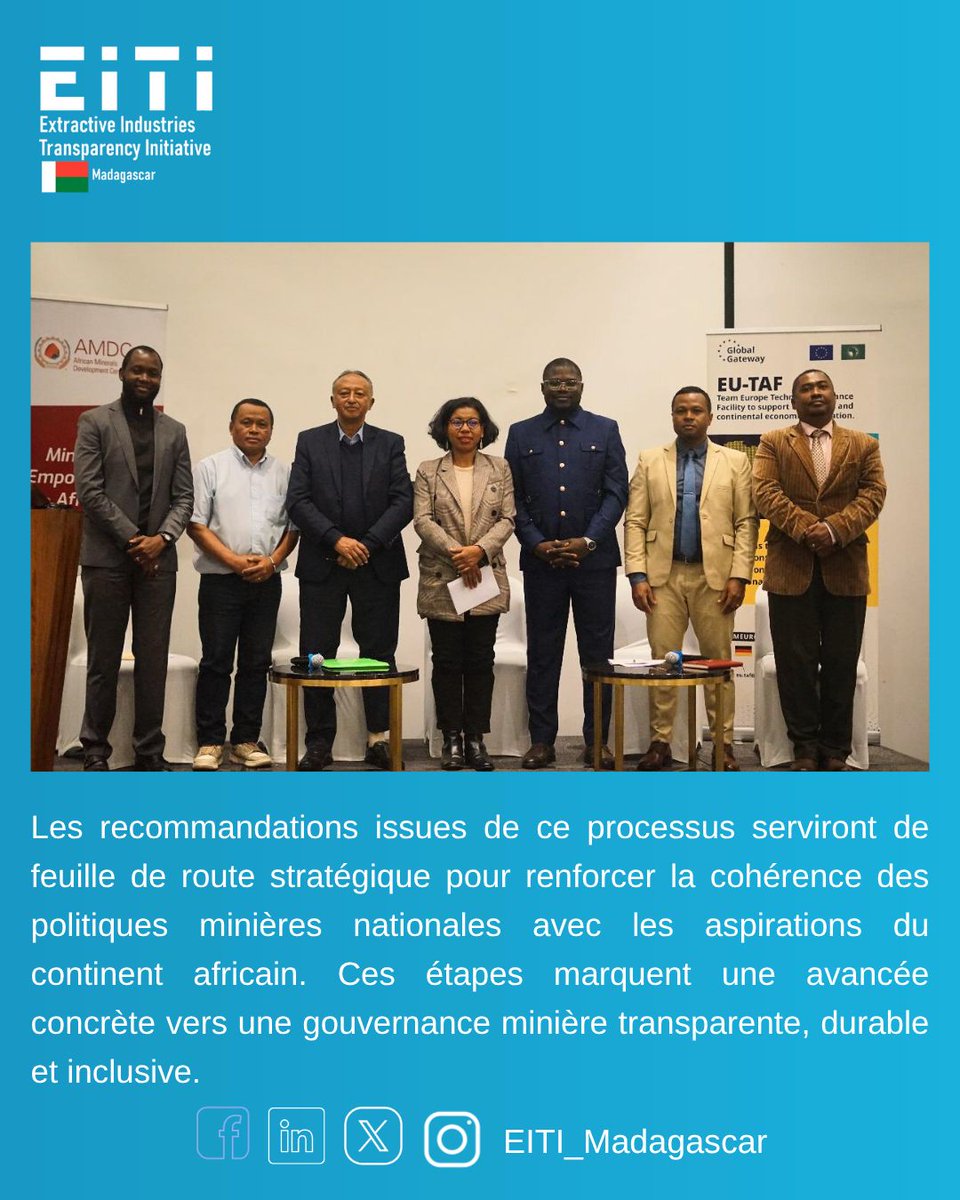 EITI Madagascar (@eitimadagascar) on Twitter photo Validation of the report on Alignment with the African Mining Vision of Madagascar🇲🇬
<a href="/EITIorg/">EITI International</a> <a href="/_AfricanUnion/">African Union</a> <a href="/AfricanAmdc/">African Minerals Development Centre (AMDC)</a> Validation of the report on Alignment with the African Mining Vision of Madagascar🇲🇬
<a href="/EITIorg/">EITI International</a> <a href="/_AfricanUnion/">African Union</a> <a href="/AfricanAmdc/">African Minerals Development Centre (AMDC)</a>