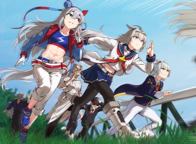 シングレアニメ一期お疲れ様でした!! シングレ芦毛杯のレース絵です 二期楽しみですね