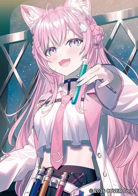 hololive OFFICIAL CARD GAME『キュリアスユニバース』にて「緑の試験管」のイラストを描かせていただきました～