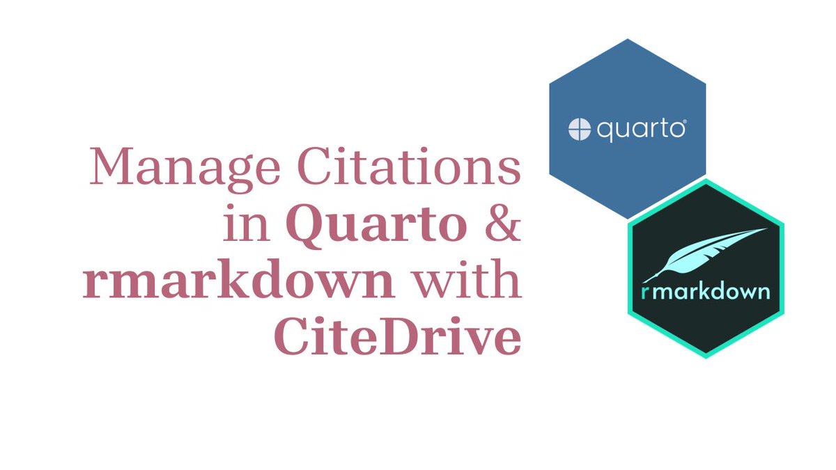 rmarkdown's tweet image. Manage citations effortlessly in Quarto & RMarkdown with CiteDrive! 🎉 Check out our easy guide and boost your workflow: citedrive.com/en/quarto/ #RMarkdown #QuartoPub #RStats #CiteDrive #AcademicWriting #ResearchTools #TeXLaTeX