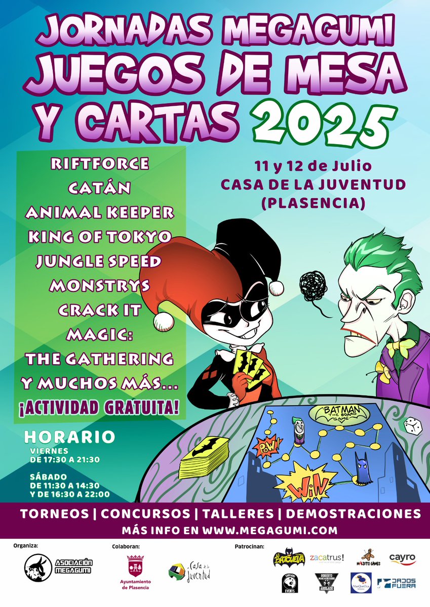 ¡Recordamos que tienes una cita con nosotros el 11 y 12 de Julio! 
🗓️ Casa de la Juventud 
🏠 Viernes 17:30 a 21:30 
⌚ Sábado de 11:30 a 14:30 y de 16:30 a 22:00 🥳 

NO TE LO PUEDES PERDER