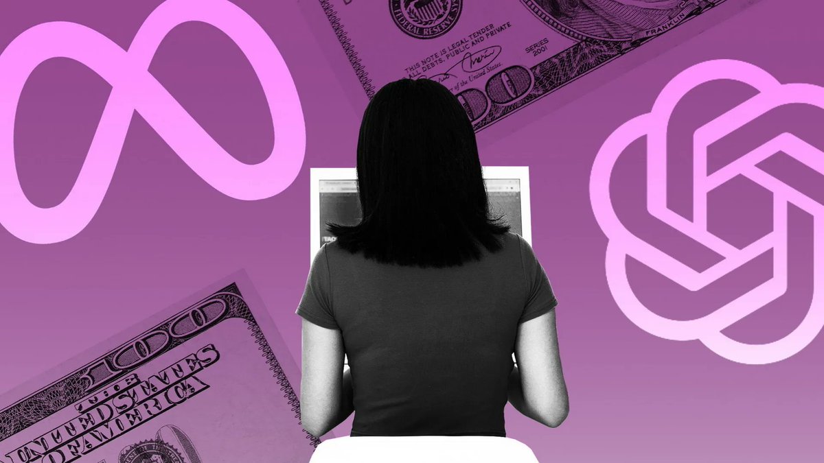 AI人才大战引发科技高管“明星级”薪酬潮】各大科技公司 争相从竞争对手手中挖走顶尖人工智能研究人员和工程师，掀起了一场激烈的战斗，推动薪资迅速上涨。OpenAI首席执行官萨姆•奥尔特曼表示，Meta曾向其最 知名的AI工程师开出高达1亿美元的签约奖金。 https://t.co/YaS3kmUE0n