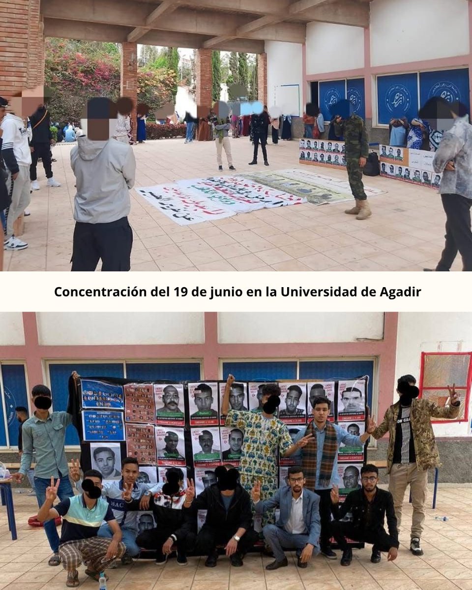 Estudiantes de la Universidad Pablo de Olavide nos unimos al llamado de la LEJSEE y condenamos la represión del Estado Marroquí al movimiento estudiantil saharaui 👇🏼