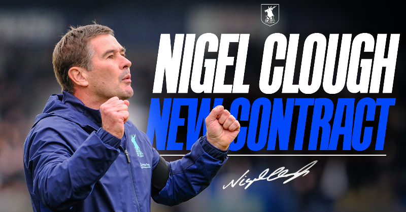 mansfieldtownfc's tweet photo. ✍️ Mansfield Town are delighted to announce that manager Nigel Clough has signed a new two-year contract at One Call Stadium.

#Stags 🟡🔵