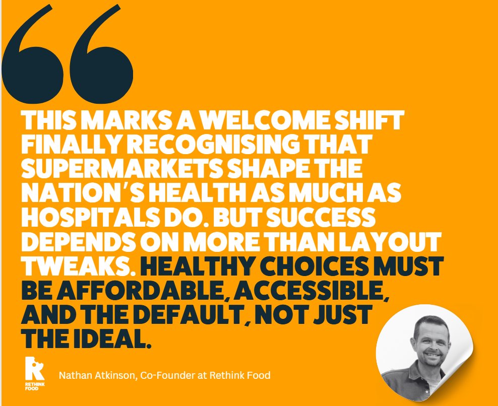 Rethink Food (@rethinkfooduk) on Twitter photo Supermarkets face fines if they don’t make healthy options the default choice under new NHS obesity plan.
<a href="/TheGrocer/">The Grocer</a> reports that supermarkets in the UK will soon be legally required to promote healthier food & drinks or face penalties!
thegrocer.co.uk/news/supermark… Supermarkets face fines if they don’t make healthy options the default choice under new NHS obesity plan.
<a href="/TheGrocer/">The Grocer</a> reports that supermarkets in the UK will soon be legally required to promote healthier food & drinks or face penalties!
thegrocer.co.uk/news/supermark…
