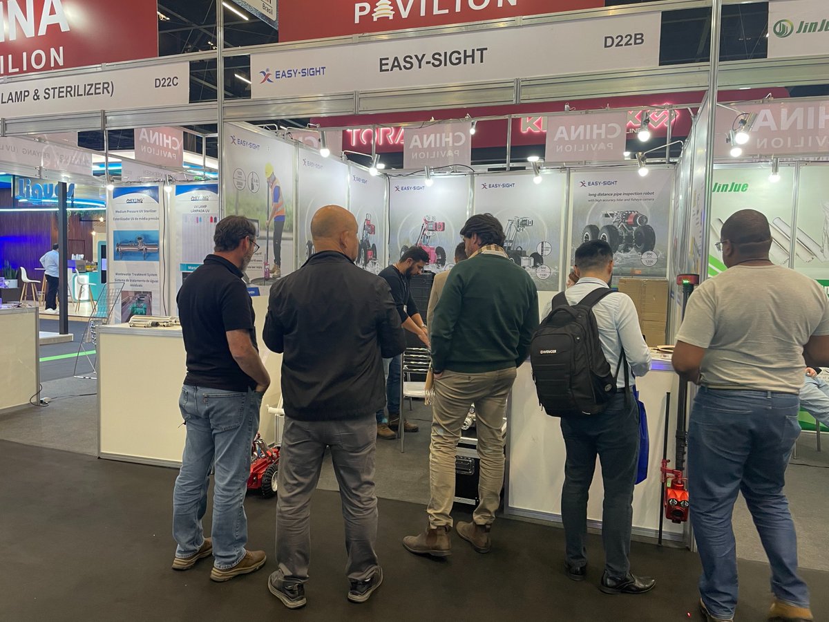 EasySight2010's tweet photo. Great showcasing our environmental tech solutions at IFAT Brasil 2025! Thank you IFAT and Messe München for bringing us together!
 #IFATBrasil #Sustainability #EasySight #PipelineSolutions #LatinAmerica #WaterEnvironment #SmartCity #PipelineInspection #TrenchlessRehabilitation https://t.co/aod5o1ou1S