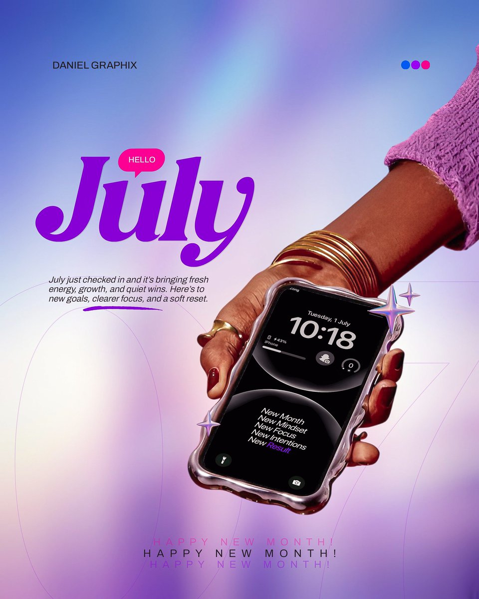 Daniel33726618's tweet image. I know, I disappeared…
Not off the grid, just off the timeline 😅
Life’s been wild, but I’m back to posting my designs (and trying to stay consistent — we all know that’s the real challenge). Let’s gooo! 🚀🎨
July is here and it's full of possibilities ✨💜
