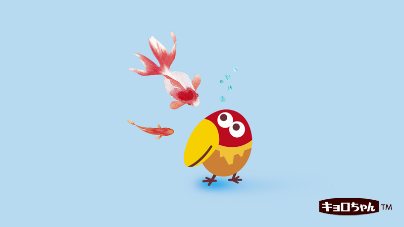 キョロちゃんの今月の壁紙】 7月のキョロの壁紙がアップされたクエッ