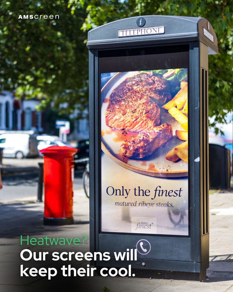Amscreen's tweet image. While most Brits find 30°C rather uncomfortable... our screens are built for it. ☀️
Engineered for extreme heat & tested across Europe’s hottest climates, they deliver maximum uptime and energy efficiency, without breaking a sweat. 😎
amscreen.com
#dooh #madeinuk