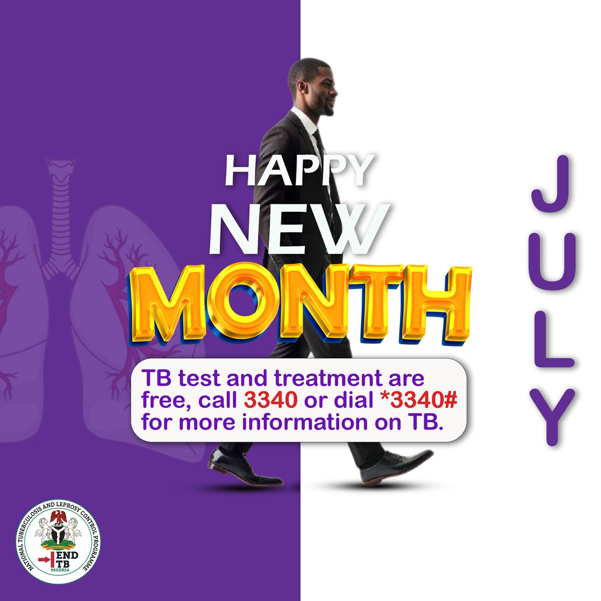 Happy New Month!

#EndTB #CheckAmO #July #HappyNewMonth