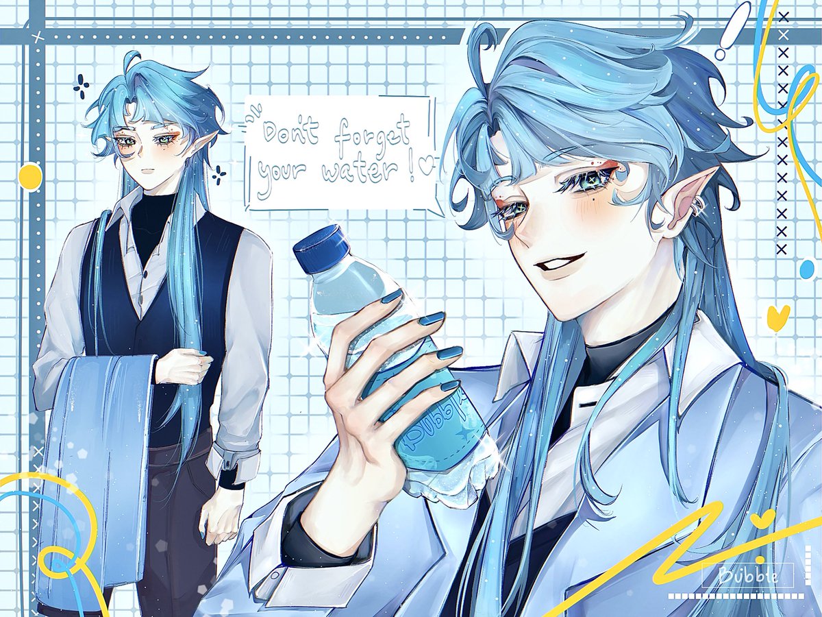 ahihdew's tweet image. Meet my baby Soei!
เฉโฉโงโห : Likes : water and shiny things, he likes his food cold and not too hot.
เฉโฉโงโห : Age : young adult (96 years old, probably around 20)
เฉโฉโงโห : Gender : Male
เฉโฉโงโห : Birthday : March 01
#art #artmoots #oc #owncharacter #artshare #fyp