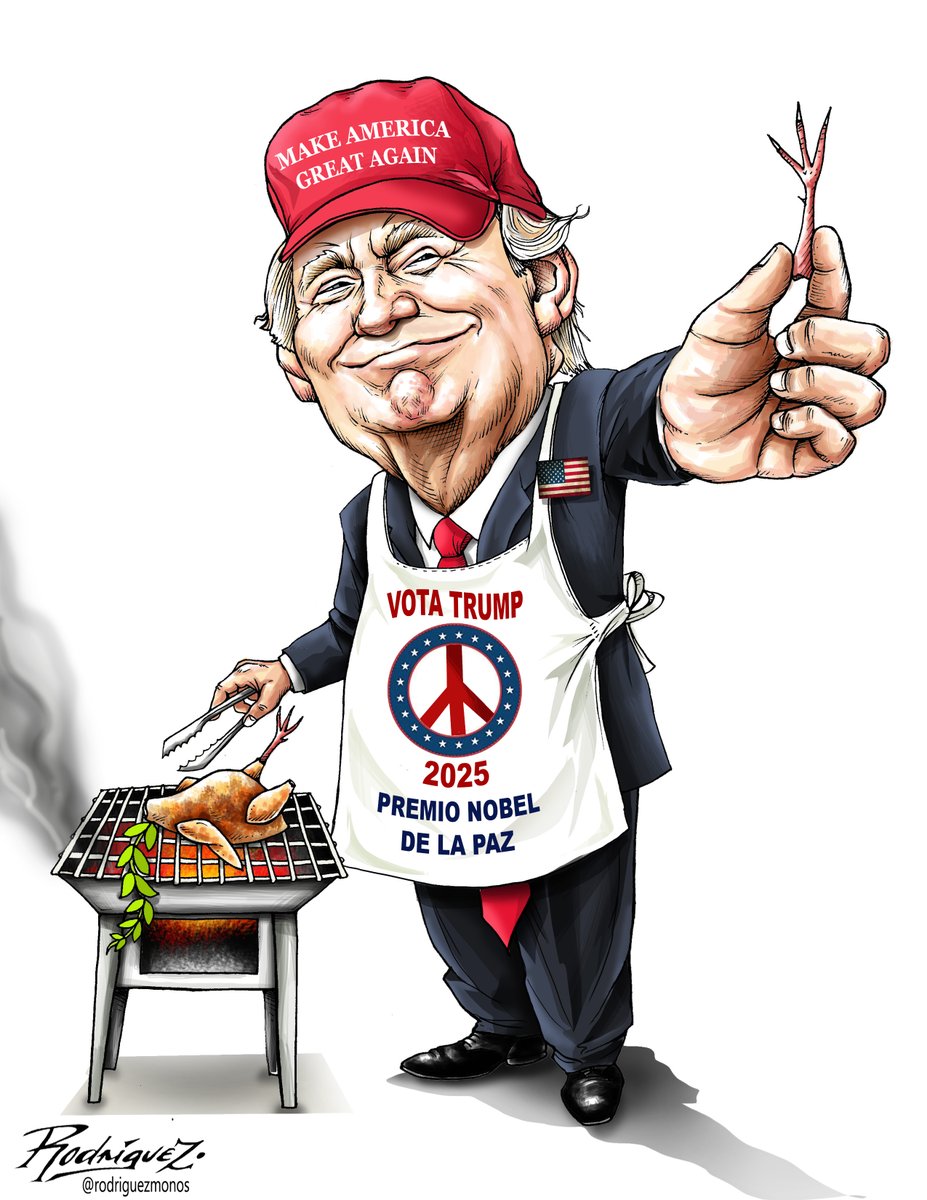 rodriguezmonos's tweet image. "En campaña"
Cartón publicado en la revista Proceso, en su edición impresa de este mes.
#DonaldTrump @realDonaldTrump #Trump #PremioNobelDeLaPaz #PremioNobel #MAGA #NobelPeacePrize #ICE #ICERaids #migrantes #NoKings #aranceles #Tariffs #AlligatorAuschwitz #alligatoralcatraz