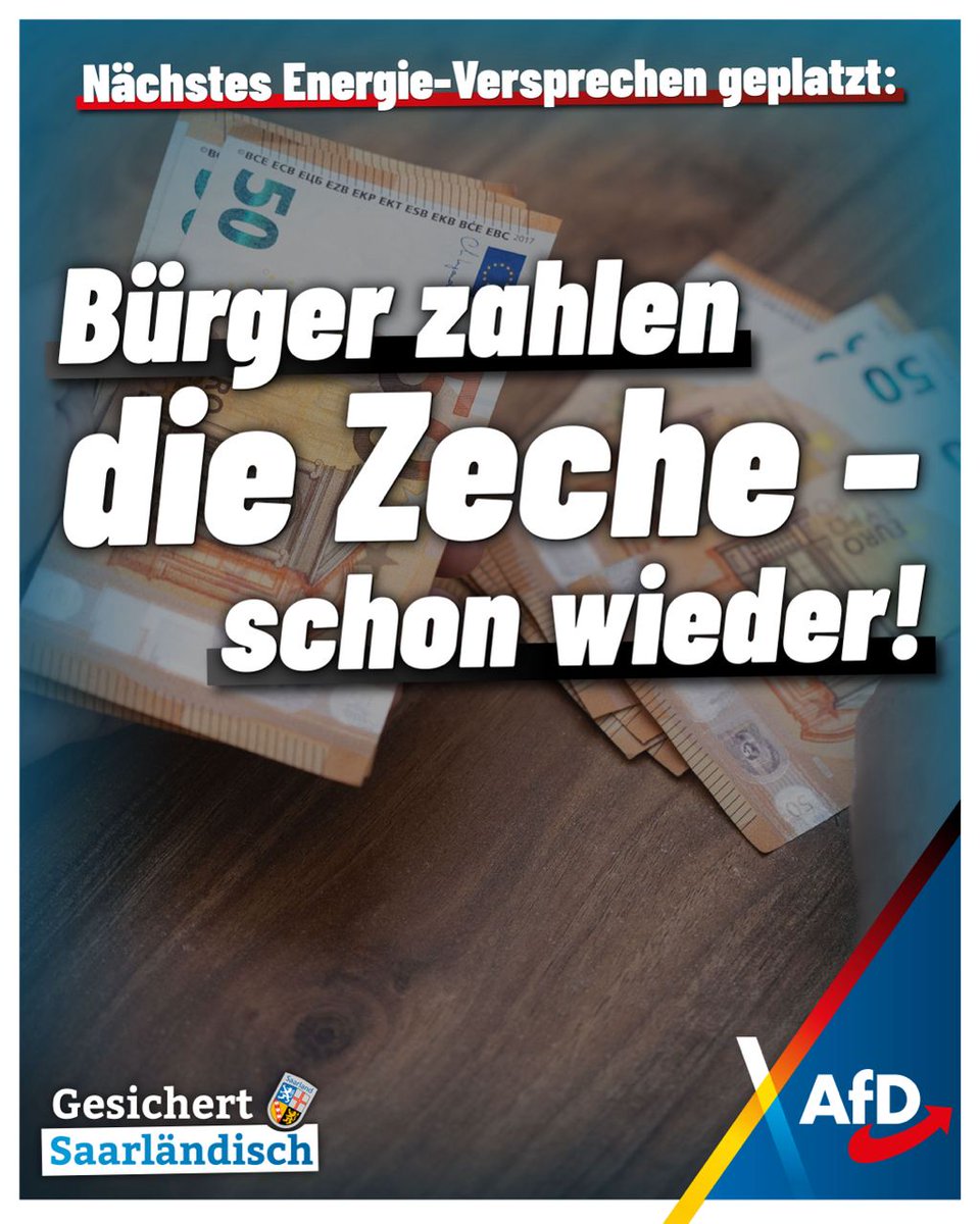 Kaum angekündigt – schon kassiert! Die CDU knickt ein: Keine Entlastung bei den Energiekosten, obwohl die Staatskassen überquellen. Stattdessen: Rekordstrompreise, neue Umlagen, Milliarden-Schulden!

Die Ursache? Eine ideologiegetriebene Klimapolitik ohne jede wirtschaftliche