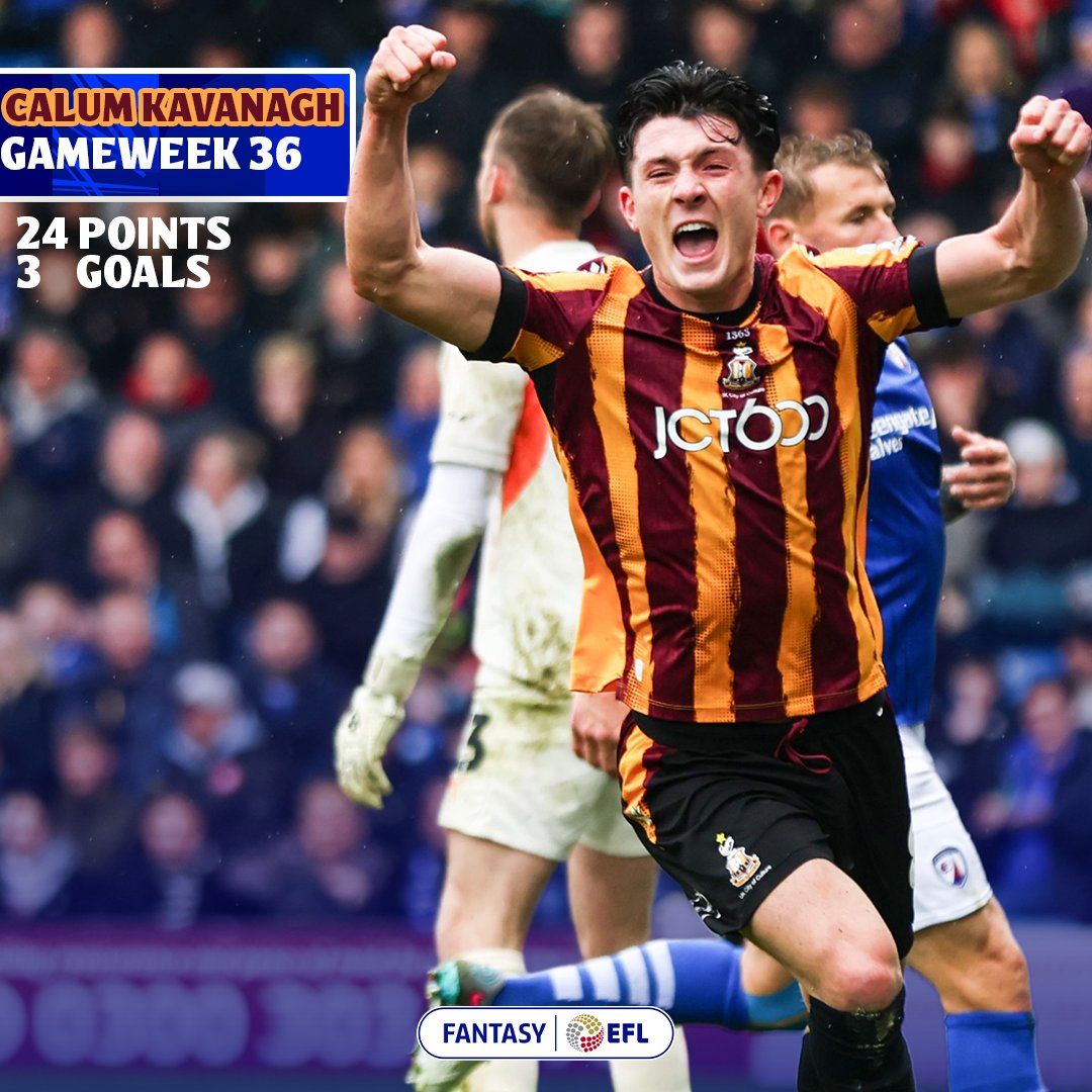 Fantasy EFL (@feflofficial) on Twitter photo Posting a random Gameweek masterclass everyday until #FantasyEFL is back โ๏ธ
Day 20: <a href="/officialbantams/">Bradford City AFC</a>' Calum Kavanagh with a hat-trick vs Swindon โฝ๏ธโฝ๏ธโฝ๏ธ Posting a random Gameweek masterclass everyday until #FantasyEFL is back โ๏ธ
Day 20: <a href="/officialbantams/">Bradford City AFC</a>' Calum Kavanagh with a hat-trick vs Swindon โฝ๏ธโฝ๏ธโฝ๏ธ