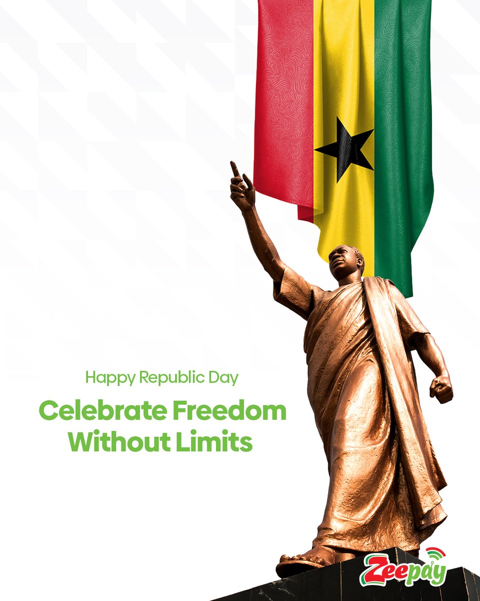 Happy Republic Day, Ghana! 🇬🇭 May our freedom continue to pave the way for endless possibilities.

 #Zeepay #Ghana #RepublicDay