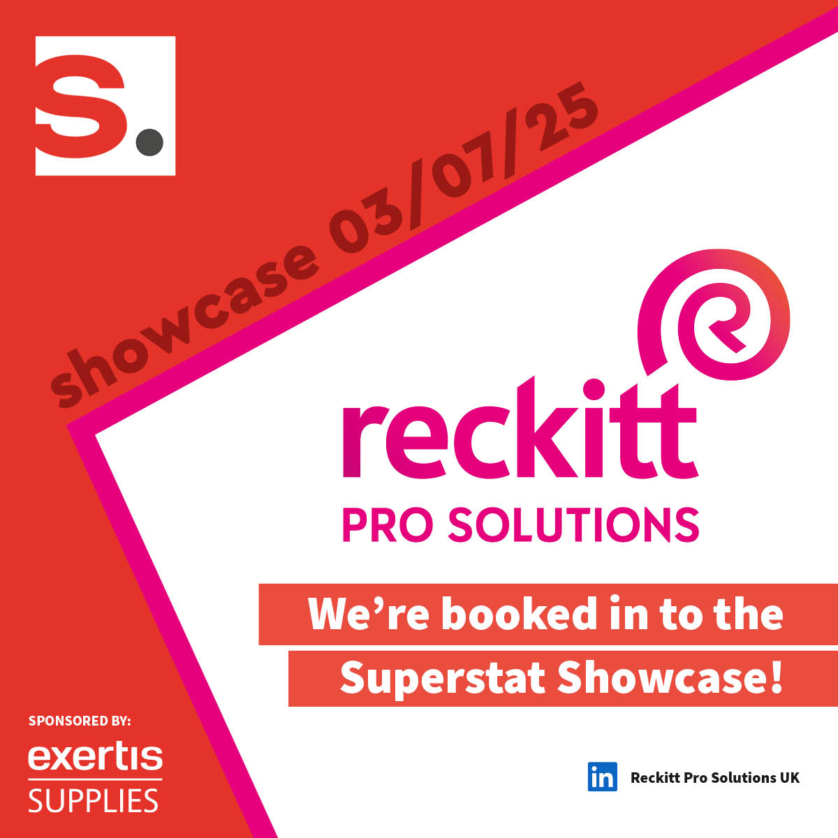Please welcome our attending supplier Reckitt Pro Solutions! Come and meet them at our conference!

If you haven't already, sign up to the Superstat Showcase at superstat.co.uk/showcase-membe…