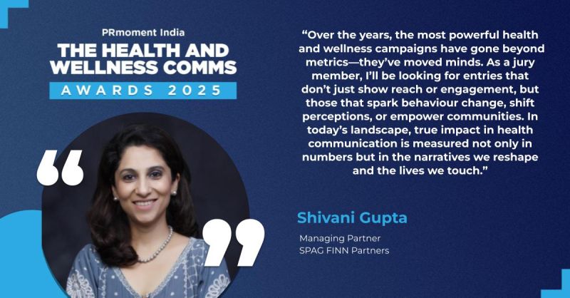 PRmoment India (@prmomentindia) on Twitter photo Great to have <a href="/shivanigupta07/">Shivani Gupta</a>, managing partner at
<a href="/SPAGAsia/">SPAG, A FINN Partners Company</a> FINN Partners, on the 2025 jury for the #PRmomentIndia #Health and #Wellness Comms @Awards!
She’ll be looking for campaigns that create real change. Register now: healthcommsawards.com
#HealthComms
<a href="/monicamantri/">Monica Mantri</a> Great to have <a href="/shivanigupta07/">Shivani Gupta</a>, managing partner at
<a href="/SPAGAsia/">SPAG, A FINN Partners Company</a> FINN Partners, on the 2025 jury for the #PRmomentIndia #Health and #Wellness Comms @Awards!
She’ll be looking for campaigns that create real change. Register now: healthcommsawards.com
#HealthComms
<a href="/monicamantri/">Monica Mantri</a>