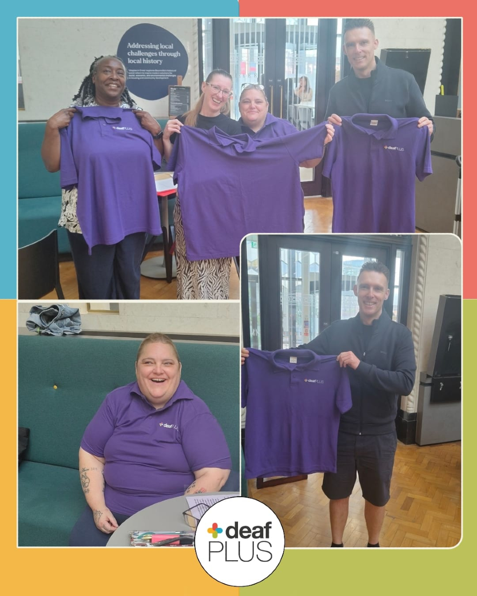 Stewart from deafPLUS Bath saw something special in Birmingham our amazing volunteers received their Purple Shirts! 💜 Thank you for your passion, support, and for empowering the deaf community every step of the way.