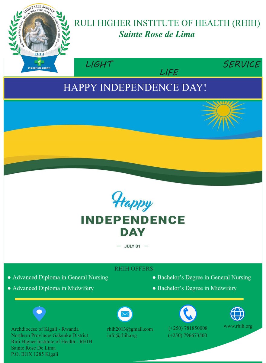 Ruli Higher Institute of Health (RHIH) community wishes all Rwandan a Happy Independence Day!