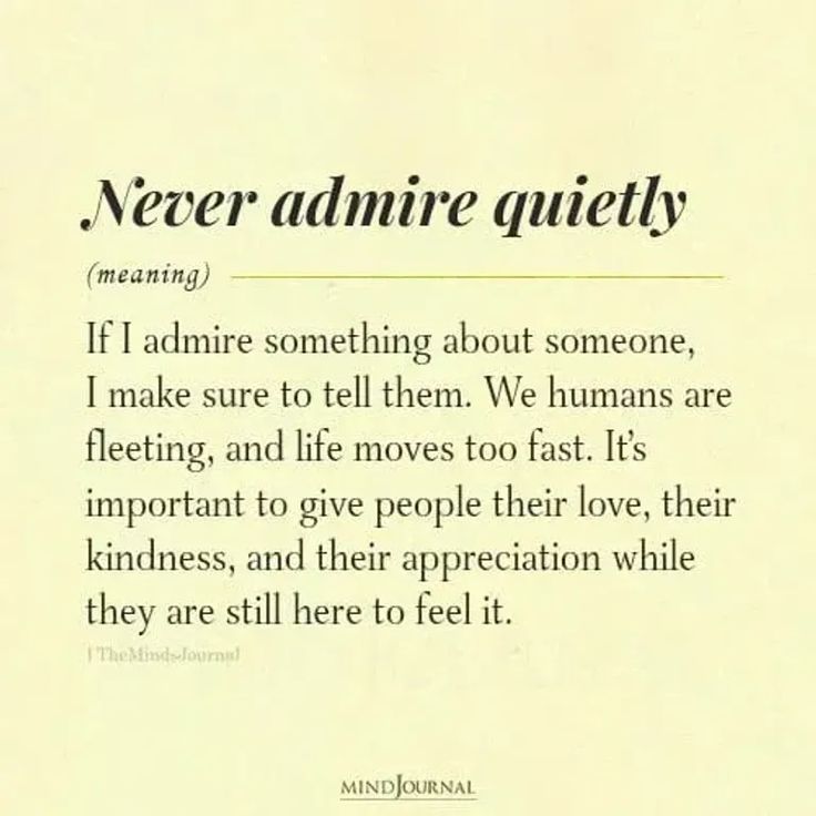Never admire quietly—life is too short not to tell people how much they mean to you while they’re still around to hear it. 💛

#AppreciateNow #GiveLoveFreely #LifeIsShort #KindnessMatters #SpeakYourHeart