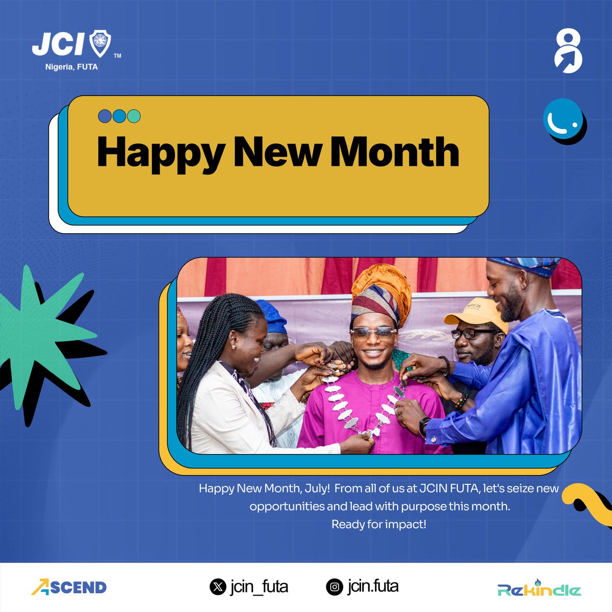 JCIN_FUTA's tweet image. New month, new vibes! 🔥💫 Welcome to July! 🌟 May this month bring us opportunities, growth, and unforgettable experiences. Let&apos;s make it count and create a lasting impact together! 💪🔥  

#Rekindle 
#Ascend 
#ELV8
#JCINigeria 
#JCINigeriaCollegiate 
#JCINFUTA
#JCI