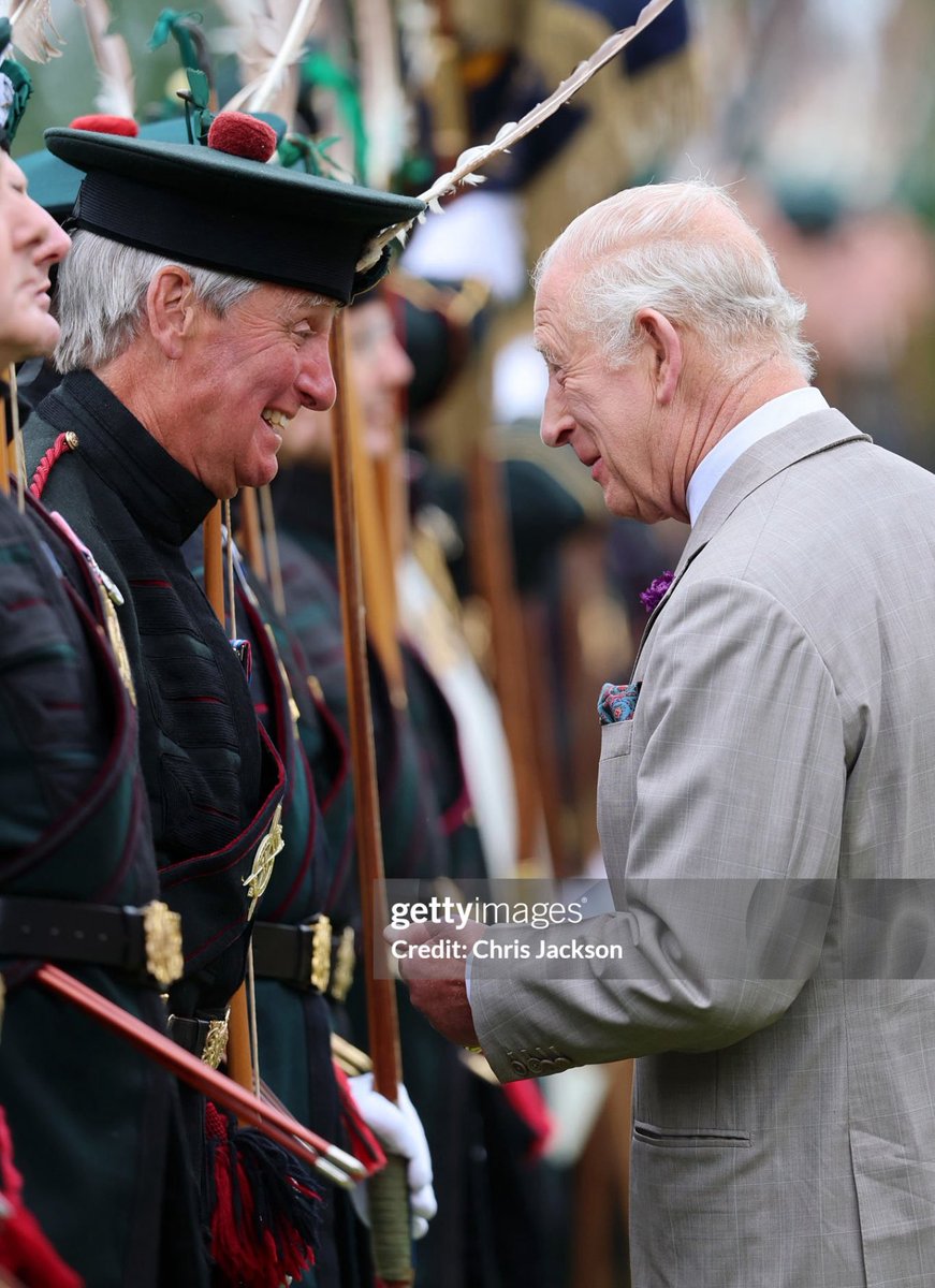 ChrisJack_Getty's tweet image. King Charles attends the Ceremony of the Keys in the gardens of The Palace of Holyrood House today in Edinburgh, Scotland 🏴