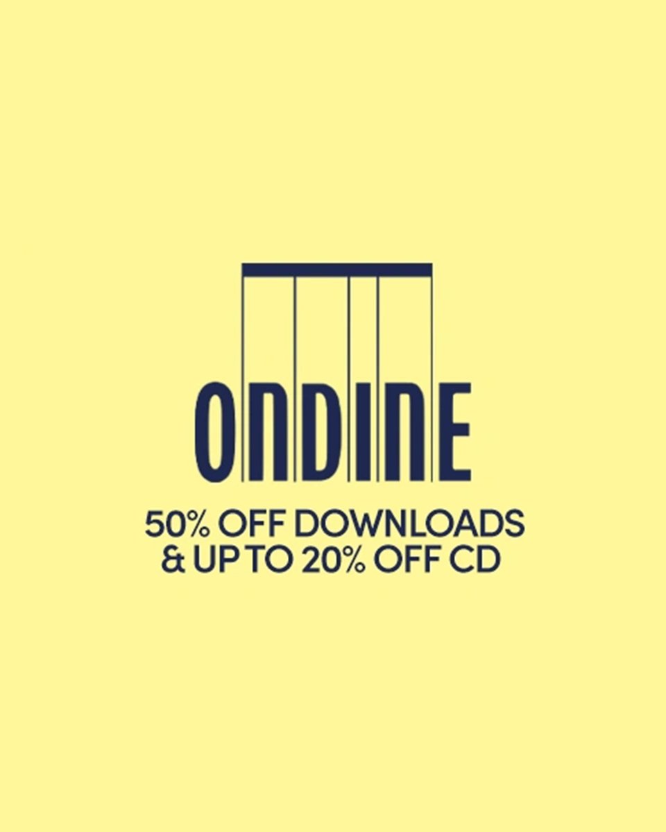 PrestoMusicCom's tweet image. Until 27th August, we are offering 50% off downloads & up to 20% off CDs of Ondine titles.
🔎 Explore the offer here:
tinyurl.com/4x83955j