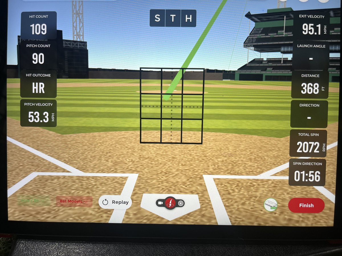 Homerun off Rapsodo today, 95.1 ev, 368 feet. New pr!!!