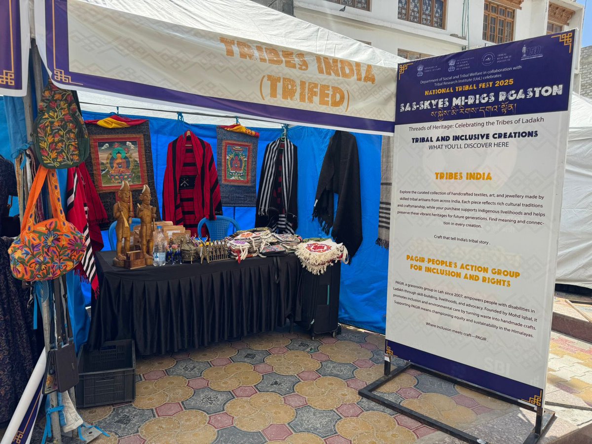 Tribes India North (@tribesnorth1) on Twitter photo Threads of Heritage: Celebrating the Tribes of Ladakh🌺✨
TRIBAL AND INCLUSIVE CREATIONS
WHAT YOU’LL DISCOVER HERE
🔗Explore the curated collection of handcrafted textiles, art, and jewellery made by skilled tribal artisans from across India. <a href="/tribesindia/">TRIBES INDIA</a> Threads of Heritage: Celebrating the Tribes of Ladakh🌺✨
TRIBAL AND INCLUSIVE CREATIONS
WHAT YOU’LL DISCOVER HERE
🔗Explore the curated collection of handcrafted textiles, art, and jewellery made by skilled tribal artisans from across India. <a href="/tribesindia/">TRIBES INDIA</a>