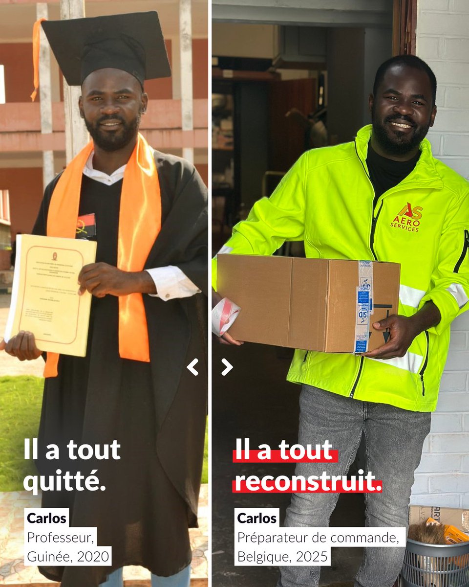 🌍 Carlos a dû fuir la Guinée en 2022. Arrivé en Belgique, il a tout reconstruit grâce à son nouveau métier. 
🗨️ « Se former, c’est découvrir beaucoup de choses et apprendre les coutumes du pays. »
👉 Découvrez nos actions migration : croix-rouge.be