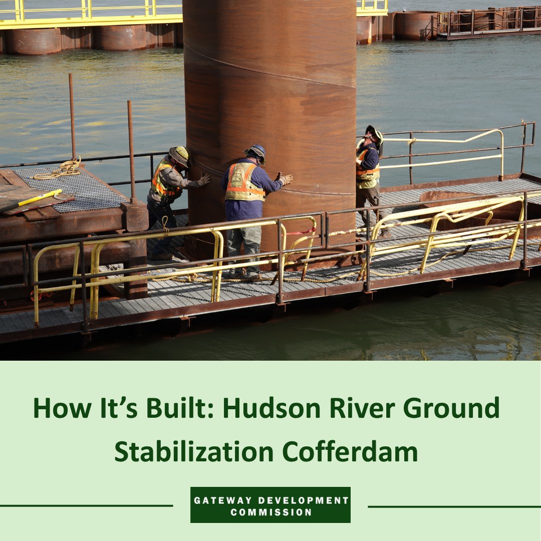 GatewayProgNews's tweet image. Cofferdams date back to the Roman Empire, but are still used for construction today. We’re using one in the Hudson River to enable work stabilizing a section of the riverbed for tunnel boring.
Read our new blog post to learn more: mailchi.mp/gatewayprogram…