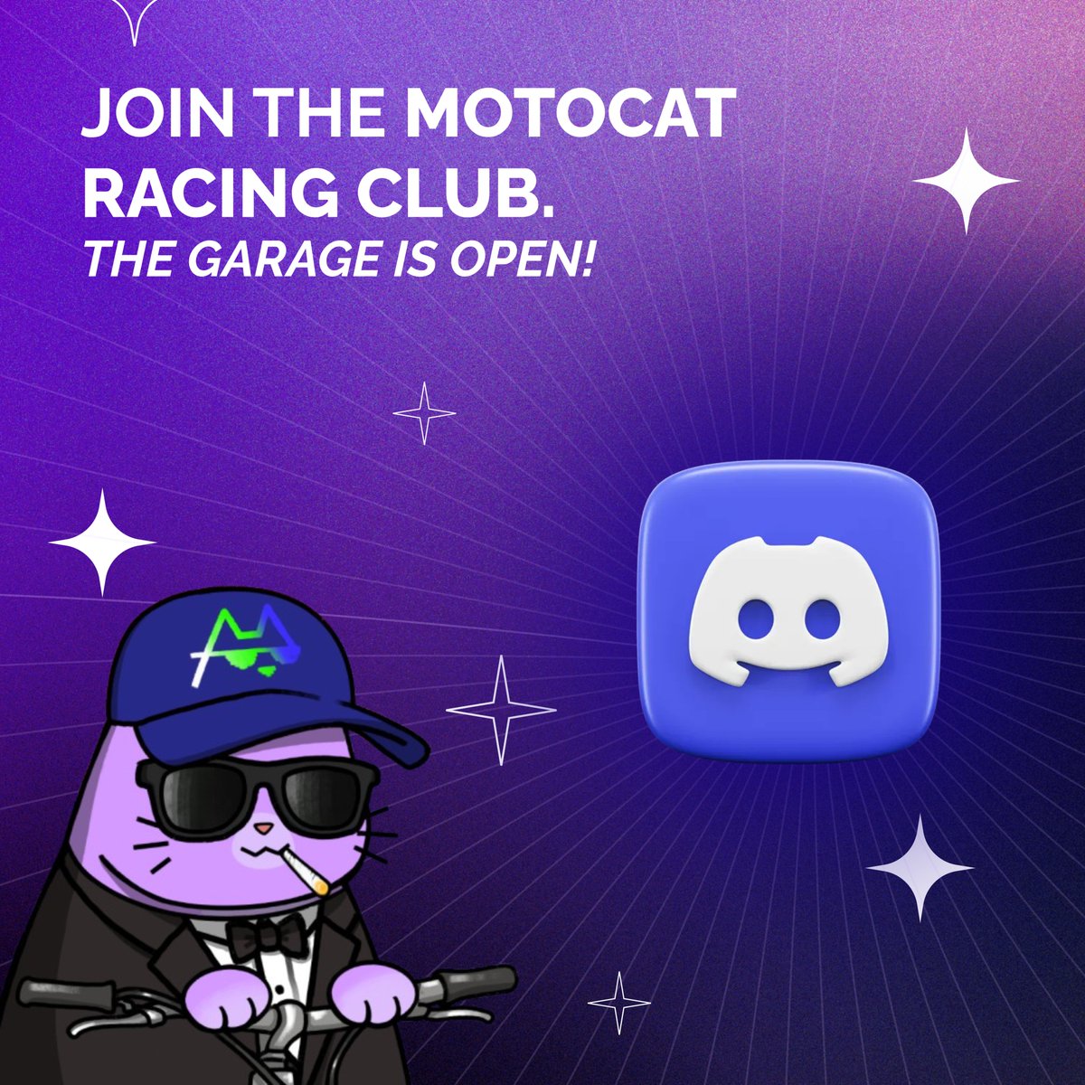 The garage is open 🐈‍⬛🛵

The Motocat Racing Club is where the next phase of Bitcoin DeFi takes shape! 

Alpha, access, and everything ahead all starts here.

Join the ride: discord.gg/invite/motoswap