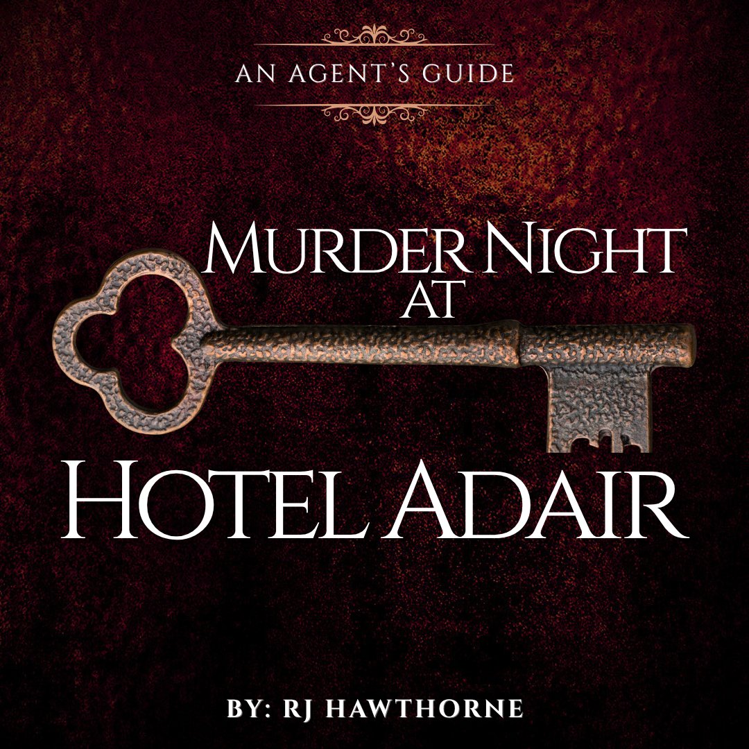 zillawrites's tweet image. Introducing an agent's guide to
MURDER NIGHT AT HOTEL ADAIR, my The Shining meets Scream #A #H project.
── ⋆⋅🩸⋅⋆ ──
At Hotel Adair, the rooms are luxurious, the deaths are creative, and the check-out time is non-negotiable. ── ⋆⋅🩸⋅⋆ ──