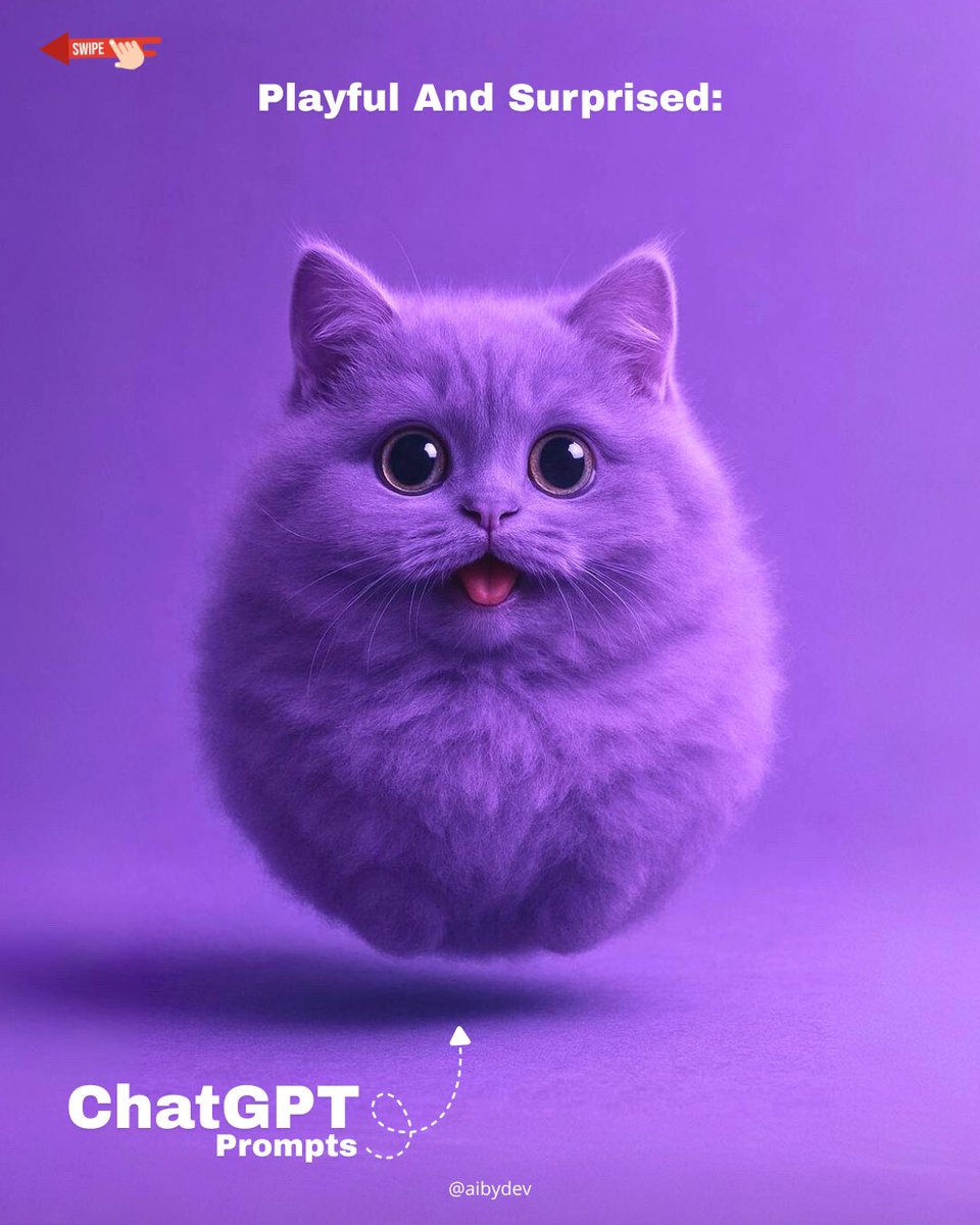 devprkass's tweet image. Fluff and fury, don’t mess with me.😼
……
Follow - @aibydev 
……
#cats_of_instagram #cats #chatgpt #explorepage✨