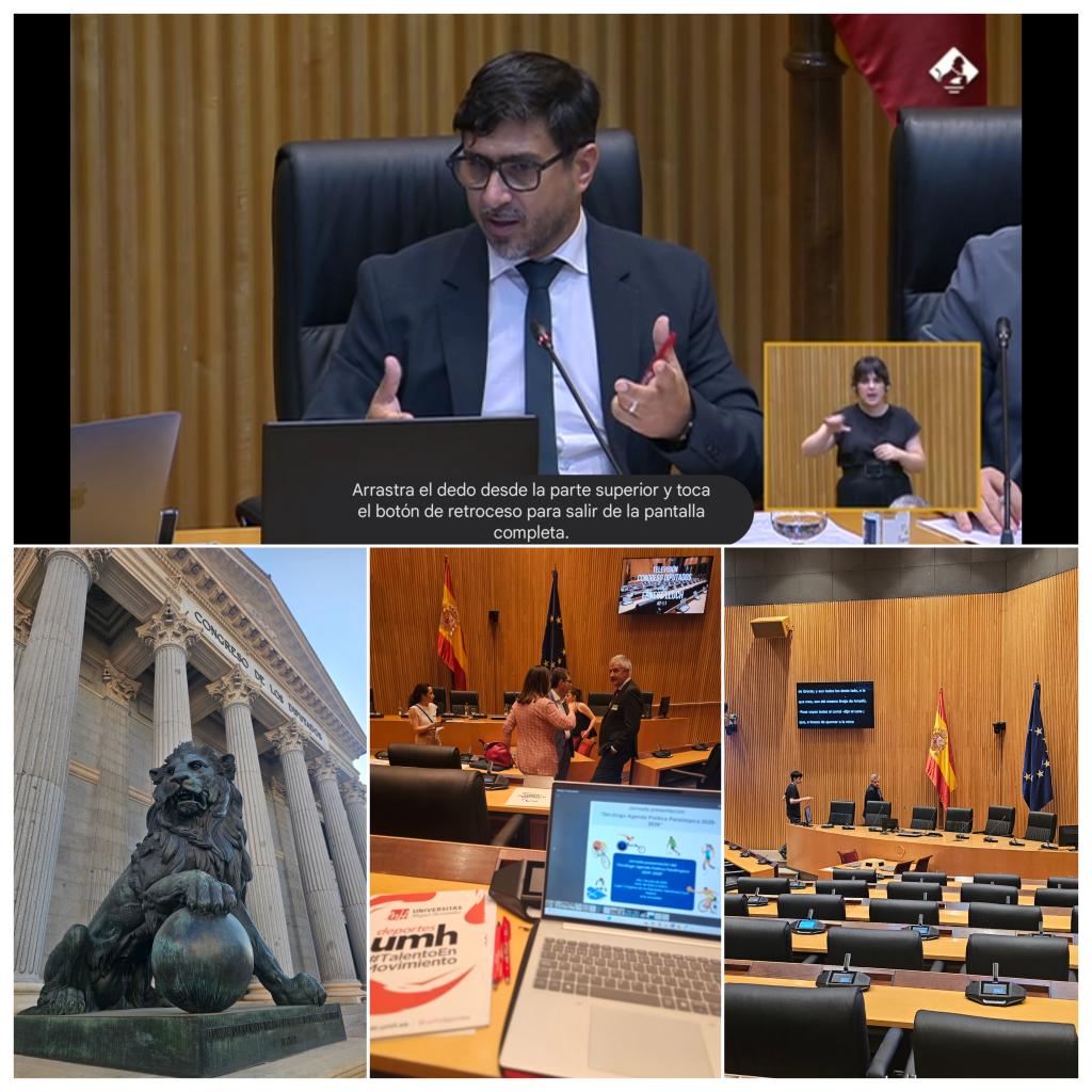 Una experiencia única y un honor haber participado como experto académico en el Congreso de los Diputados para debatir la agenda politica @paralimpicosesp 2025-28 en el marco del Decálogo del Deporte Inclusivo y Paralimpico 🇪🇸 y la nueva Ley del Deporte. <a href="/UniversidadMH/">UMH</a>