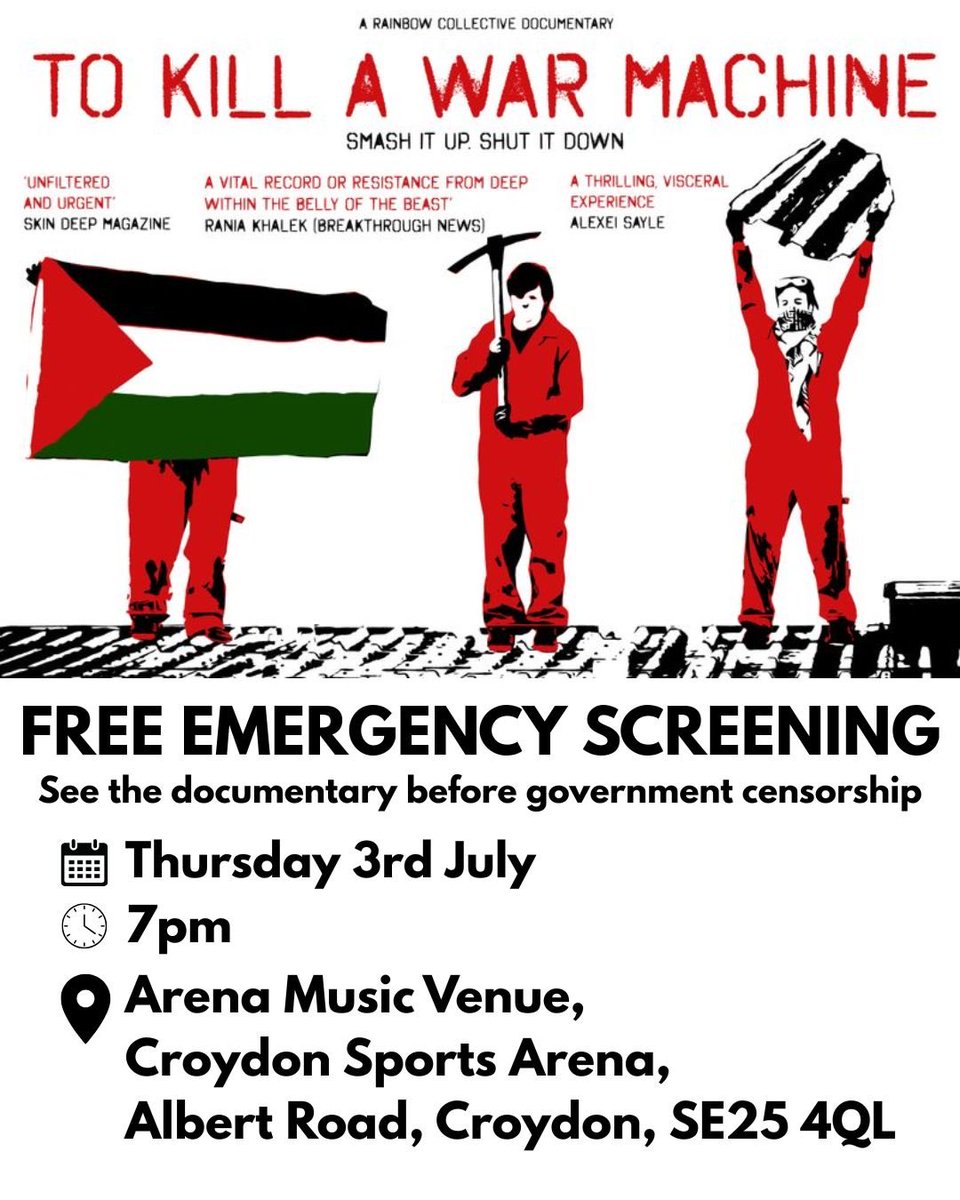 AcornLambeth's tweet image. No booking needed just turn up. Hosted by West Norwood 4 Palestine