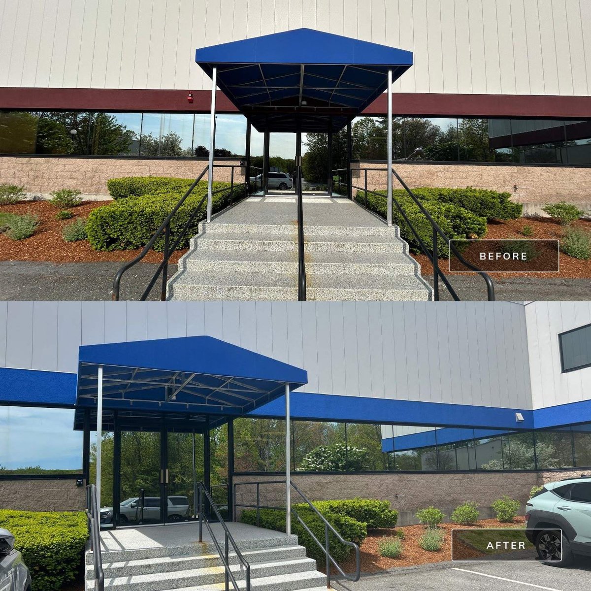 ArchPainting's tweet image. Talk about a perfect match! For this project, we gave the building a fresh new look by aligning the exterior paint color with the existing awning — creating a cohesive, polished appearance that truly elevates curb appeal. ✨