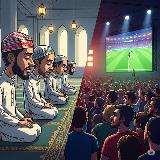 كثير من شباب المسلمين ضلّ بين هوس الرياضة وتضييع الصلاة .. فجمع السوأتين.
فما أسرعهم وأكثرهم عند المباريات .. وما أقلهم في الجماعات 
#الهلال_مانشستر_سيتي
#riyadh 
#الهلال
#AlHilal 
#كأس_العالم_للأندية_2025 
#الهلال_مان_سيتي
#الهلال_حديث_العالم 
#الفجر
#الصلاة 
#المستحيل_ليس_سعودي