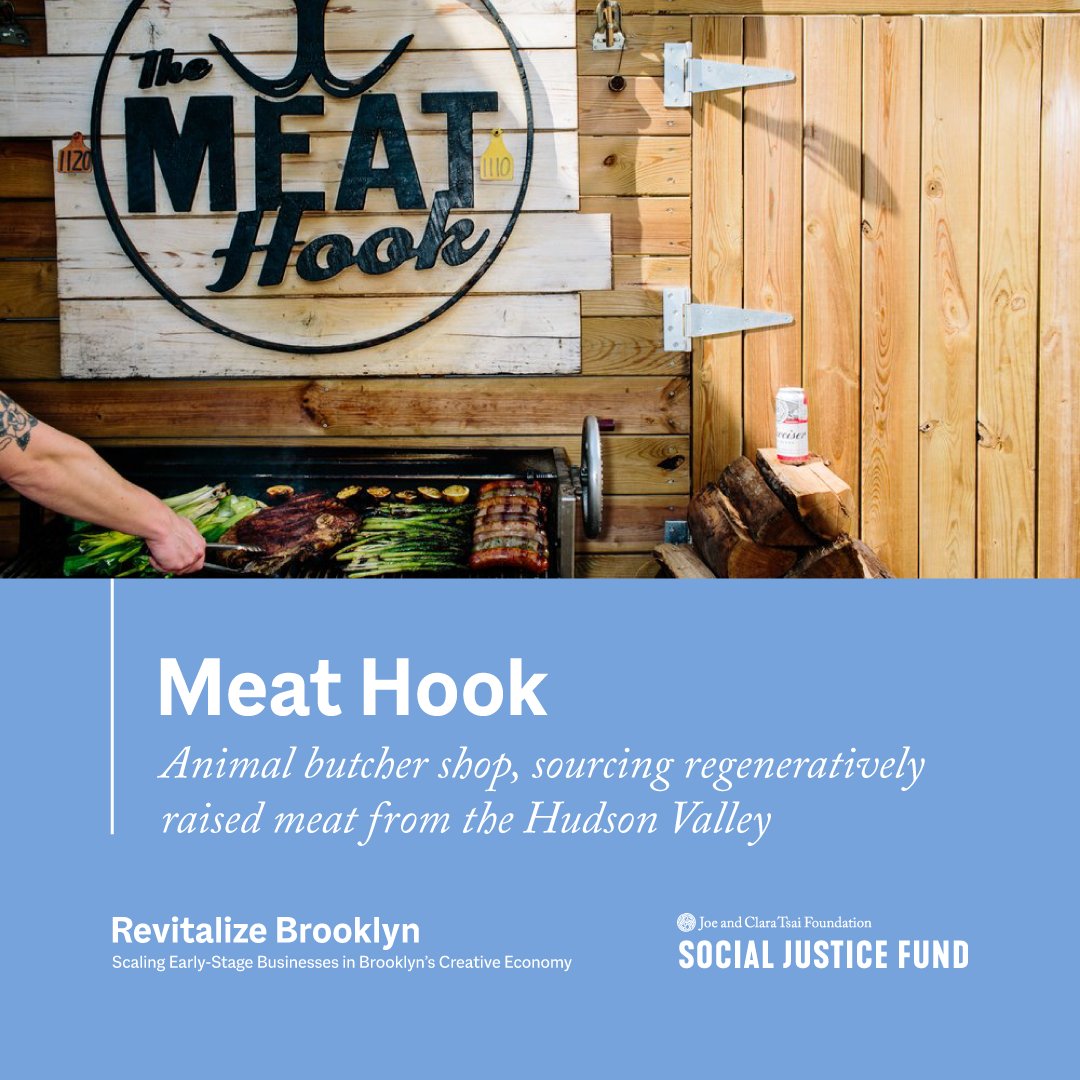 Meat Hook, a Brooklyn butcher shop sourcing regeneratively raised meat from the Hudson Valley, is one of nine grantees of the Revitalize Brooklyn program. We’re proud to support their mission to build a more sustainable, community-focused local food system.