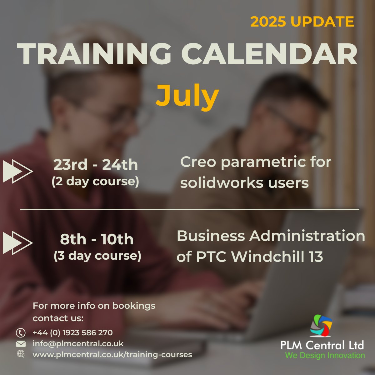 plmcentral's tweet photo. 🚀 New July Training Dates Are Here!

🔹 Creo Parametric for SolidWorks Users
🔹 Business Administration of PTC Windchill 13

📅 View our full calendar: https://t.co/LBElfW8gHz

For more information:
 📞 +44 (0)1923 586 270
 ✉️ info@plmcentral.co.uk
 🌐 https://t.co/wKJv1sbSBf https://t.co/H32766NLGb