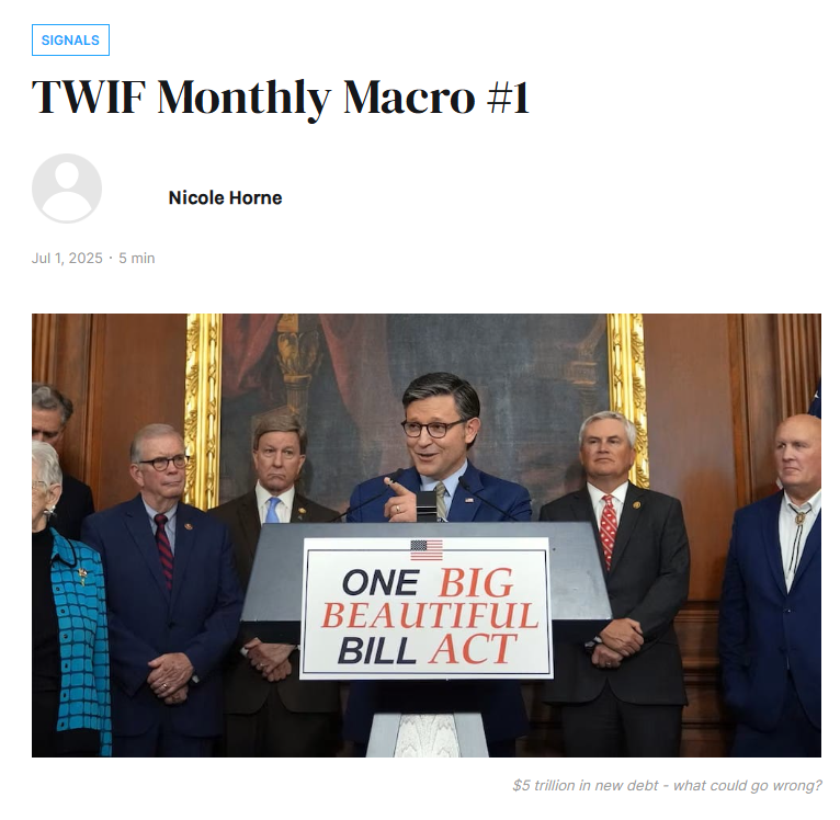 Nik (@nikmilanovic) on Twitter photo Excited to share our first edition of the <a href="/twifintech/">This Week in Fintech</a> Monthly Macro update, by Nicole Horne.
Every month, we'll break down the key global events and trends that impact fintech.
This month's issue includes:
➡️ The market for IPOs after the trade war
➡️ The BBB and consequences Excited to share our first edition of the <a href="/twifintech/">This Week in Fintech</a> Monthly Macro update, by Nicole Horne.
Every month, we'll break down the key global events and trends that impact fintech.
This month's issue includes:
➡️ The market for IPOs after the trade war
➡️ The BBB and consequences